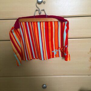Striped, multi-colored, mini skirt